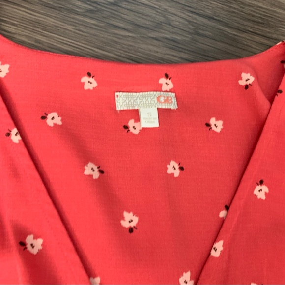 NWT Gianni Bini Peach Floral Long Sleeve Dress - Picture 4 of 7